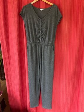 Stitch & Pine Jumpsuit Super Soft Cotton Blend Gray One-Piece Loungewear Size M